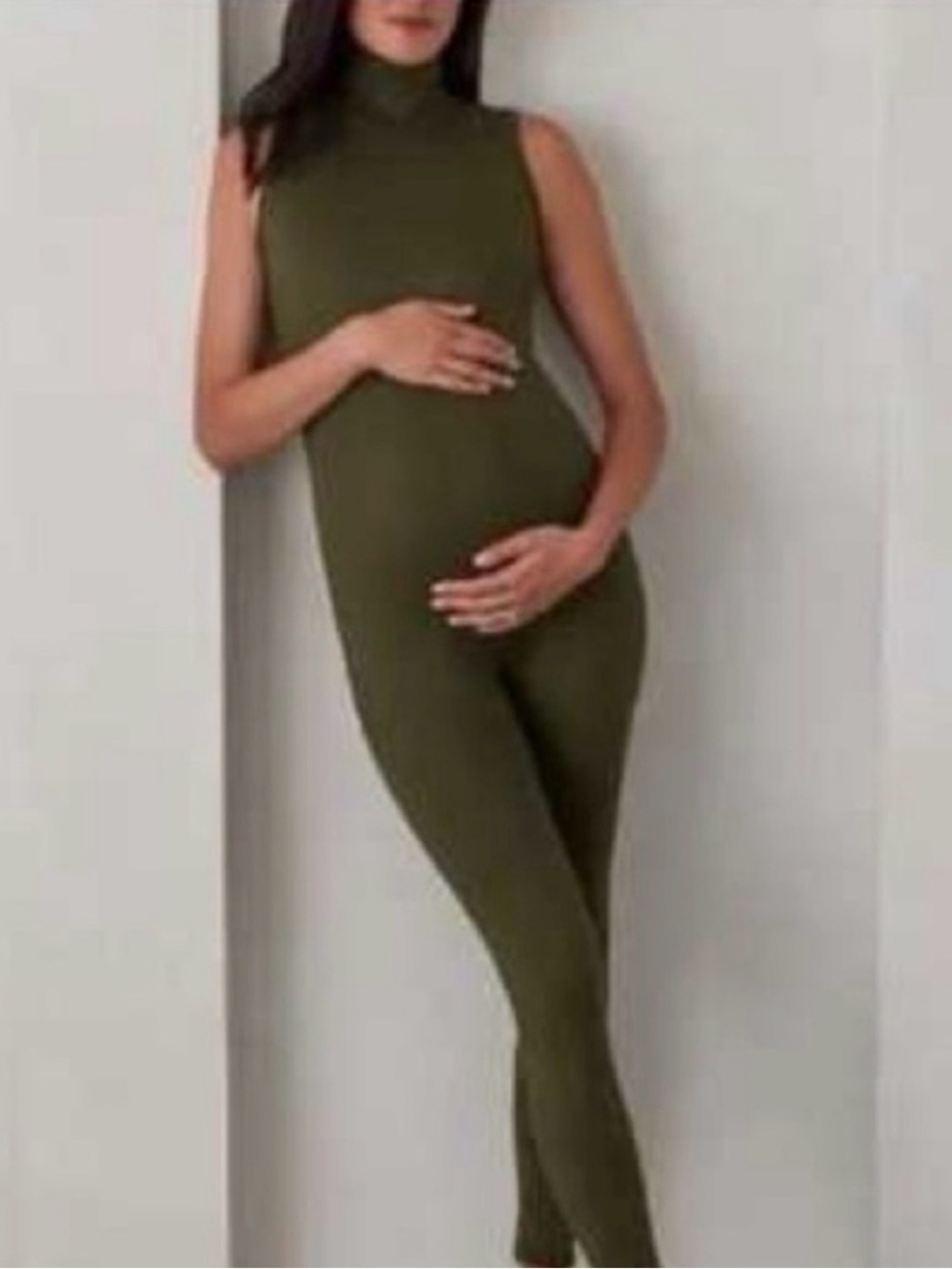 Bumpsuit The Stevie Maternity Unitard NWT Green - Picture 3 of 4